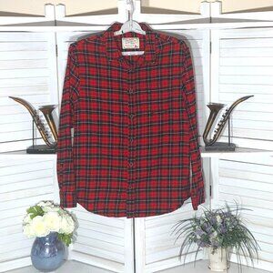 Jachs Red Black Plaid Flannel Shirt Large